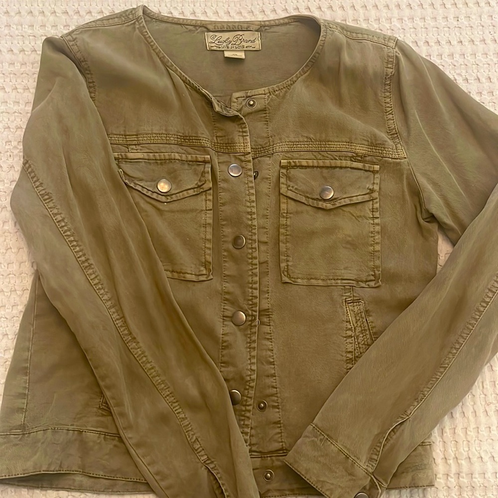 Olive Lucky Brand lightweight Blazer